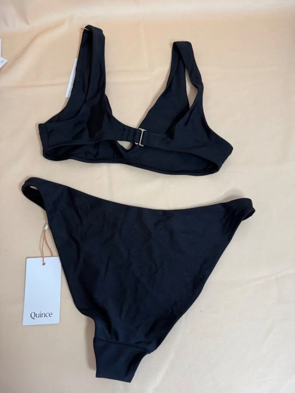 Quince Womens Black Bikini Set Size Small